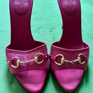 Gucci Women's Pink Heeled Sandals